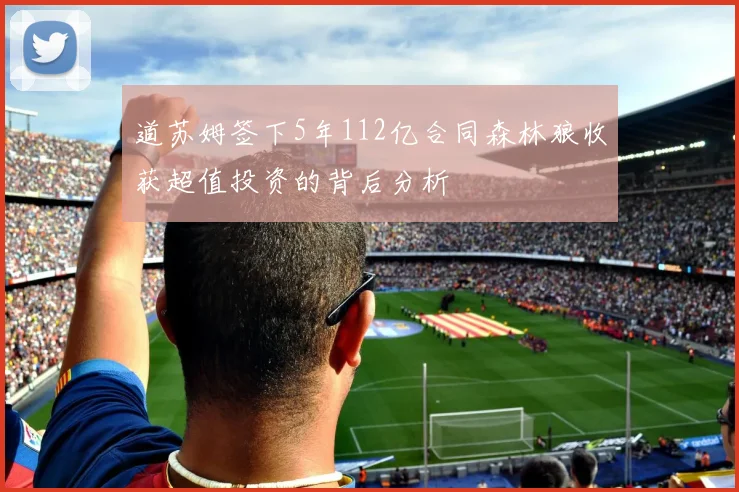 道苏姆签下5年112亿合同森林狼收获超值投资的背后分析