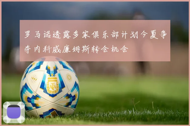 罗马诺透露多家俱乐部计划今夏争夺内科威廉姆斯转会机会